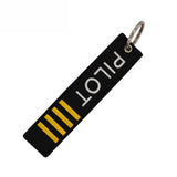 5PCS Remove Before Flight Keychain Tag Embroidery Aviation Gift Key Ring