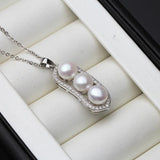 Grey Pearl Pendant 925 Silver Anniversary Gift