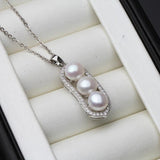 Grey Pearl Pendant 925 Silver Anniversary Gift