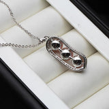 Grey Pearl Pendant 925 Silver Anniversary Gift