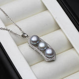 Grey Pearl Pendant 925 Silver Anniversary Gift