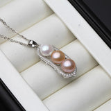 Grey Pearl Pendant 925 Silver Anniversary Gift