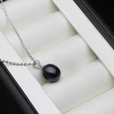 925 Silver Freshwater Pearl Necklace Pendant Women Birthday Gift