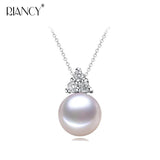 925 Silver Pendant, Black Pearl Necklace for Girl Birthday