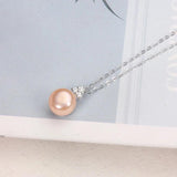 925 Silver Pendant, Black Pearl Necklace for Girl Birthday