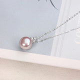 925 Silver Pendant, Black Pearl Necklace for Girl Birthday
