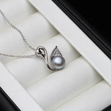 Freshwater Pearl Necklace 925 Silver Pendant Women Birthday Gift