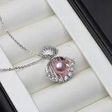 Real Freshwater Pendant Necklace Anniversary Gift With Chain