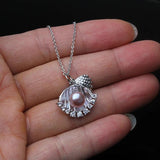 Real Freshwater Pendant Necklace Anniversary Gift With Chain