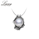Natural Pearl Pendant 925 Sterling Silver, Cultured Freshwater Pearl Pendant