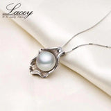 Natural Pearl Pendant 925 Sterling Silver, Cultured Freshwater Pearl Pendant