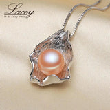 Natural Pearl Pendant 925 Sterling Silver, Cultured Freshwater Pearl Pendant