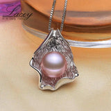 Natural Pearl Pendant 925 Sterling Silver, Cultured Freshwater Pearl Pendant