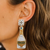 Heart Beaded Dangle Earrings for Women - Bridal Wedding Jewelry