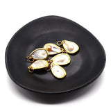 Shell Pendant 16x24mm Electroplated Edged Pearl Necklace Accessory