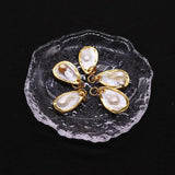 Shell Pendant 16x24mm Electroplated Edged Pearl Necklace Accessory