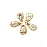 Shell Pendant 16x24mm Electroplated Edged Pearl Necklace Accessory