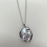 Big Pearl Leaf Pendant Necklace Women Gift