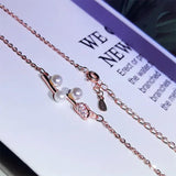 Pearl Rose Pendant Necklace - Real Silver Plate