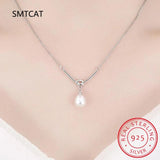 925 Sterling Silver Pearls Knot Necklace for Lady Girls Birthday Gift