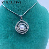 7-8mm Natural Freshwater Pearl Necklace Chain Pendants