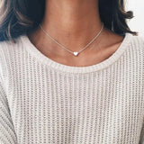 Love Heart Triangle Pendant Necklace Women Gift