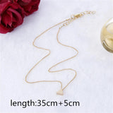 Love Heart Triangle Pendant Necklace Women Gift