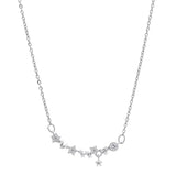 Zircon Small Flower Necklace Women's Light Personality Style Collar Chain