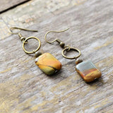 Vintage Natural Stone Boho Dangle Earrings