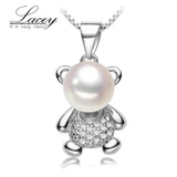 Sterling Silver Natural Pearl Pendant Necklace for Women