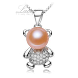 Sterling Silver Natural Pearl Pendant Necklace for Women