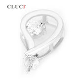925 Silver Pearl Pendant Mounting, Women Necklace Charms SP104SB