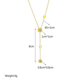 316L Stainless Steel Roman Numeral Zircon Pendant Necklace for Women Girls