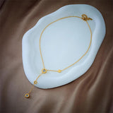 316L Stainless Steel Roman Numeral Zircon Pendant Necklace for Women Girls