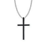 Classic Jesus Cross Necklace Pendant Stainless Steel Prayer Crucifix