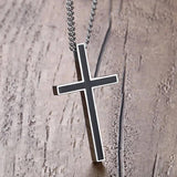 Classic Jesus Cross Necklace Pendant Stainless Steel Prayer Crucifix