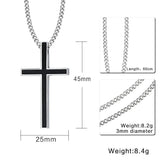 Classic Jesus Cross Necklace Pendant Stainless Steel Prayer Crucifix