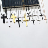Classic Jesus Cross Necklace Pendant Stainless Steel Prayer Crucifix