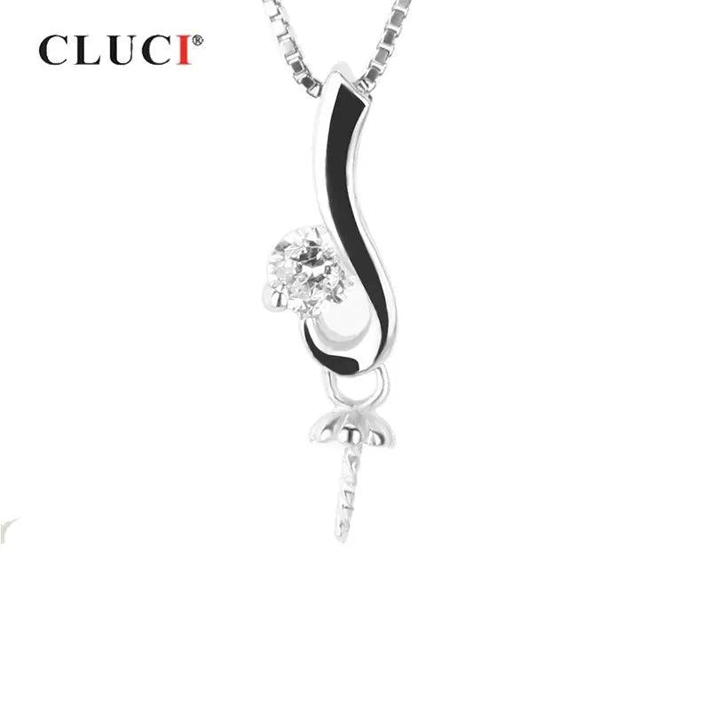 925 Silver Zircon Pendant for Necklace Making SP113SB