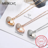 925 Silver Pearl Shell CZ Pendant Necklace For Women