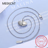 925 Silver Pearl Shell CZ Pendant Necklace For Women