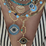 Heart Flower Plant Butterfly Necklace for Women Angel Evil Eye Pendant