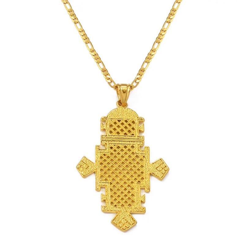 Ethiopian Cross Pendant Necklace Africa Big Crosses Jewelry