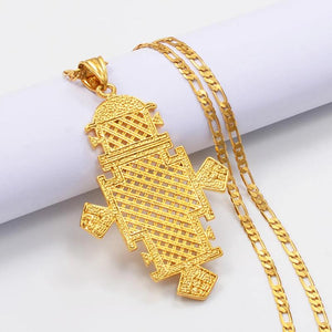 Ethiopian Cross Pendant Necklace Africa Big Crosses Jewelry