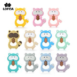 Raccoon Silicone Teether Soft DIY Baby Teething Toy Necklace Accessories