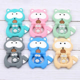Raccoon Silicone Teether Soft DIY Baby Teething Toy Necklace Accessories