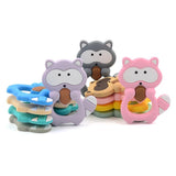 Raccoon Silicone Teether Soft DIY Baby Teething Toy Necklace Accessories