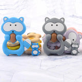 Raccoon Silicone Teether Soft DIY Baby Teething Toy Necklace Accessories