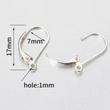 4pcs 925 Sterling Silver Ear Hook Earrings Rings Base for DIY Jewelry Making