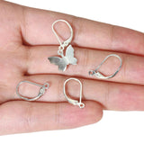4pcs 925 Sterling Silver Ear Hook Earrings Rings Base for DIY Jewelry Making